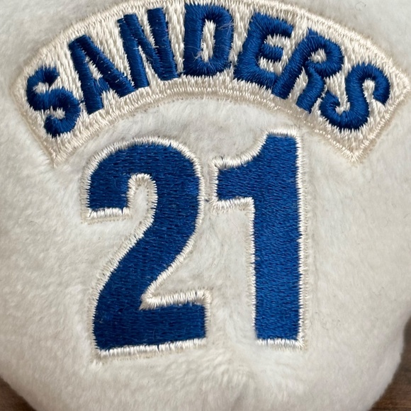 NWT NFL DEION SANDERS 1998 Plush Beanie Bear White #21 Limited SPECIAL EDITION - Picture 6 of 16